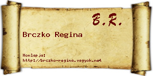 Brczko Regina névjegykártya